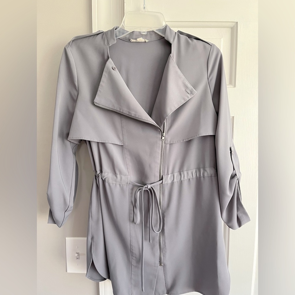 Gray Zip Blazer - image 1